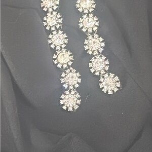 Long Rhinestone Earrings